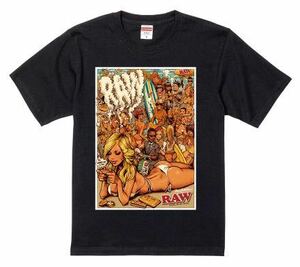 ◆送料無料◆新品　RAW 正規品　ガールサマーTシャツ　ロッキンジェリービーン　手巻きタバコ　Lサイズ