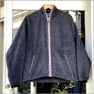 ★alf　アルフ　90s　USA製　ジップアップ　フリース　ジャケット　チロリアンテープ　ポーラテック　size M★ ビンテージ アウトドア 古着