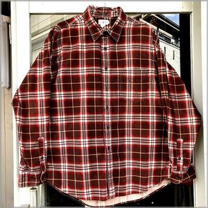 ★Jクルー　J.CREW　90s　チェック柄　細畝　コーデュロイ　長袖シャツ　size L　ビッグシルエット　アメリカ買付★検 ビンテージ 古着 80s