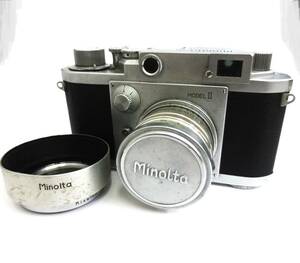 【10-186】MINOLTA-35 ミノルタ MODELII SUPER ROKKOR 1:2.8 f=5cm レンジファインダー フィルムカメラ ジャンク品