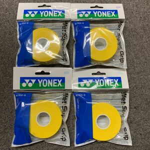 ■ Yonex Wet Super Grip AC102-5 Замена [5 штук] Желтые x 4 кусочки установки ③