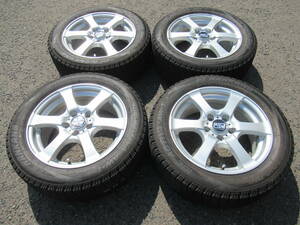 中古スタッドレス☆205/55-16 205/55R16 ナンカン AW-1 2021年製 MSW 6.5J+50 112 5H VW ゴルフ ヴァリアント等 球面ボルト対応ホイール☆