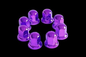 16個セット●紫色メッキ●新品⇒ISO専用　33mm 高さ51mm ナットキャップ CAP:51-紫