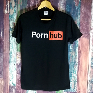 送込　Porn hub　ポルノハブ　アダルト　半袖Tシャツ　黒　Mサイズ