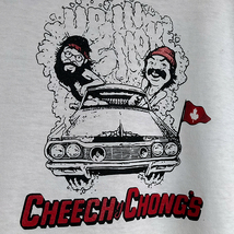 送込 Cheech & Chong スモーキング作戦　ローライダー　チーチ&チョン　半袖Tシャツ　白　Lサイズ _画像1