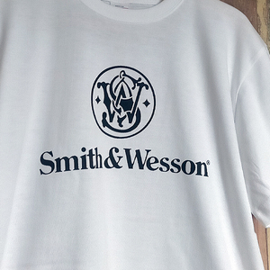 送込　スミス&ウェッソン　Smith & Wesson　半袖Tシャツ 白　Lサイズ