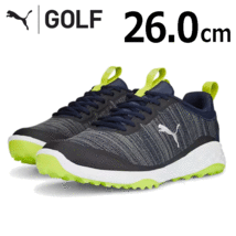 PUMA FUISON PRO 377041 【プーマ】【スパイクレス】【サイズ：26.0cm】【カラー：02 Navy/Silver/Lime】【GolfShoes】_画像1