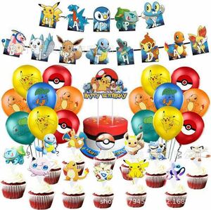 新品　誕生日飾り　ポケモン　ピカチュウ バースデーパーティーグッズ　大量セット