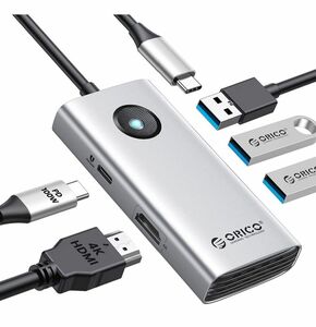 ORICO USB C ハブ 5-in-1 USB3.0 5Gbpsデータ転送 4K@30Hz HDMI出力 
