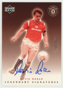 【Kevin Moran】2002 UpperDeck Manchester United Legendary Signatures Auto 直書き 直筆サイン 200枚限定 マンチェスターユナイテッド