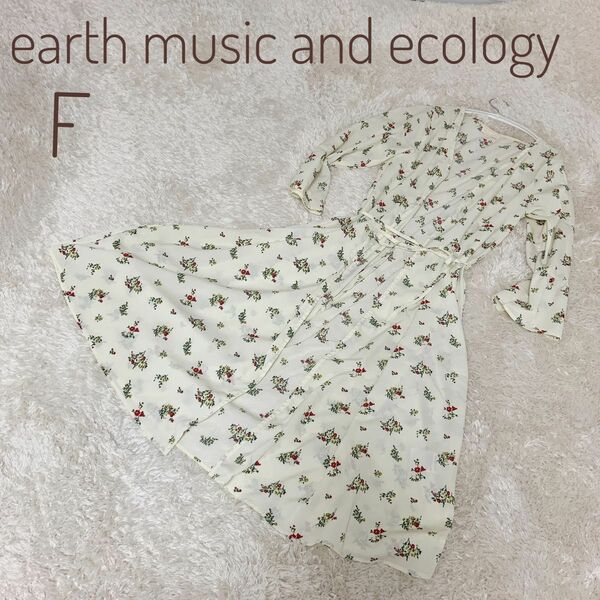 earth music and ecology ロングカーディガン 花柄 F