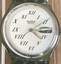 956-0192 SWATCH スウォッチ　メンズ　レディース　腕時計　革ベルト　クオーツ　電池切れ 動作未確認_画像2