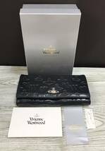 981-0567 Vivienne Westwood ヴィヴィアンウエストウッド 長財布 レディース レザー ブラック_画像1