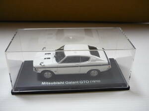 [L管02]ミニカー 1/43 Mitsubishi Galant GTO 1970(ホワイト) 「隔週刊国産名車コレクション全国版」 アシェット
