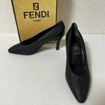 【新古品】FENDI フェンディ　scarpe ヒールパンプス　36 23cm ＊CJ_画像1