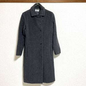  Epoca EPOCA THE SHOP Anne gola. wool long coat turn-down collar coat dark gray .. lady's size M corresponding *15