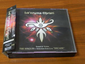 ラクリマクリスティ CD2枚組 ベストアルバム「Sound & Vision THE SINGLES」La'cryma Christi DVD欠品 レンタル落ち 帯あり