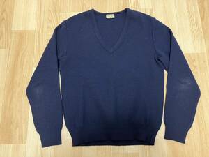 【SAINT JAMES セントジェームス】フランス軍 ニット コマンドニット KNIT サイズ88 ネイビー NAVY Vネック