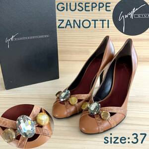 # прекрасный товар # GIUSEPPE ZANOTTI Giuseppe Zanotti #biju-# высокий каблук туфли-лодочки # 37 # /