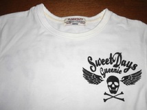 FLAGSTAFF Sweet Days フラッグスタッフ ロンT 長袖 Tシャツ 厚手 コットン カットソー 刺繍＆プリント WHT M 使用少 美品_画像3