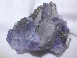 天然　パープルフローライト（蛍石）＆クリスタル（水晶）　原石　36g