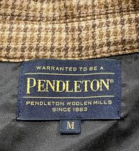 【入手困難】PENDLETON シャツ ジャケット M 千鳥柄 大人気 極希少品 ペンドルトン 総柄 シャツ 長袖 完売 廃盤 ブラウン BROWN_画像2