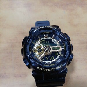 CASIO G-SHOCK GA-110GB カシオ Gショック デジアナ メンズ 腕時計 ブラックゴールド 中古 長期保管