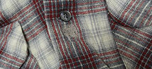 LS55ペンドルトンPENDLETONアメリカ古着アメリカ製ウールシャツ70’S80’SビンテージLオープンシャツROCKロカビリー肘あて付チェックシャツ_画像6