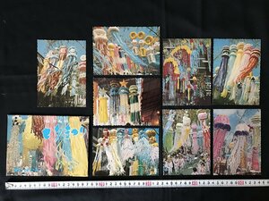 △*　昭和の絵葉書　七夕まつり　仙台名物　8枚入り　未使用　絵はがき　ポストカード　　/A01-④