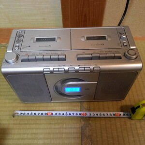 ラジオ　カセット　cd それぞれ聞けました　稼働品　アンテナ破損　ゆうパック80 cdr-w70 ラジカセ　cdラジオ　CDラジカセ