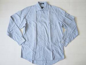 * free shipping * ck Calvin Kleinsi-ke- Calvin Klein USA direct import old clothes long sleeve wide spread color shirt men's L blue used prompt decision 