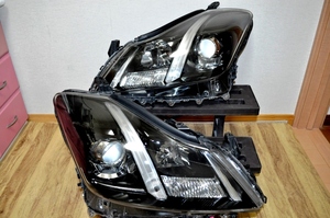 RS200 GRS202 GWS204 200系 クラウン 純正 HID ヘッドライト 左右 セット 艶 ブラック加工 美品 STANLEY 30-341 P7890 アスリート ロイヤル