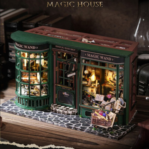 ★☆送料無料◇DIYドールハウス ミニチュア★手作りキットセット ミニチュア Magic house 魔法の杖店 英語説明書☆★の画像1