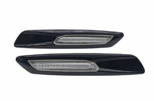 BMW side marker F10 look LED black frame / clear lens side turn signal E81E84E82E87E88E90E91E92E93E60E61 F-LOOK