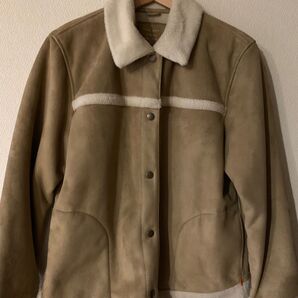 familiar ファミリア 茶系フェイクムートンコート サイズ160