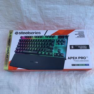 SteelSeries ゲーミングキーボード Keyboard 有線 OmniPointスイッチ 有機ELディスプレイ搭載 US64734 ApexPRO TKL ブラック k69853