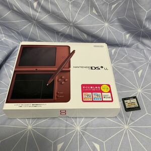 美品 動作 Nintendo 任天堂 ニンテンドー DSi LL DSiLL ワインレッド ソフト付 マリオ 北京オリンピック 付属品付 箱付 説明書付 h2w21