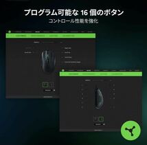 Razer Naga X MMO ゲーミングマウス 16ボタン 多ボタン 軽量 85g 18000 DPI 5G RZ01-03590100-R3M1 RZ01 k36958 有線_画像2