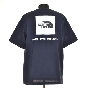 ●486932 THE NORTH FACE ノースフェイス ●Tシャツ 半袖 バックスクエアロゴ SS BACK SQUARE LOGO TEE NT32350 サイズXL メンズ ネイビー