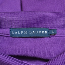 □483972 RALPH LAUREN ラルフローレン 半袖ポロシャツ ●ポニー刺繍鹿の子ポロ サイズL レディース パープル_画像4