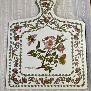 イギリス製　ポートメリオン　チョッピングボード　PORTMEIRION melamine chopping board 花柄 ROSA CANINA dog rose 蝶　蜂？　インテリア