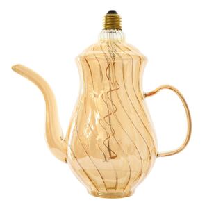 【新品】ティーポットデザインLED電球(T240AXW) 琥珀色(斜線) E26