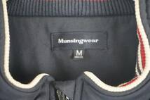 J590　マンシングウェア　Munsingwear　中綿ジャケット　ウインドブレーカージャケット　裏フリース　ゴルフ　サイズM　ネイビー_画像4