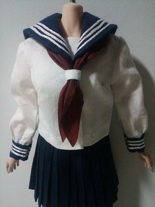 1/6 doll size 12 -inch figure for sailor suit set white long sleeve interval clothes .. clothes fa Ise n.TB LEAGUE element body .si-m less element body 