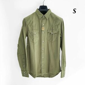 完売品 23SS 新品 DOUBLE RL RRL ダブルアールエル ラルフローレン スリムフィット コットン ツイル ウエスタン シャツ 長袖 Sサイズ