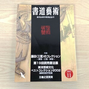 B2310014書道藝術2002年11月号 創刊20周年記念号第6号 藤田 三雪コレクション 第19回読売書法展 東洋芸術文化 国際芸術平和賞 王羲之至寶賞