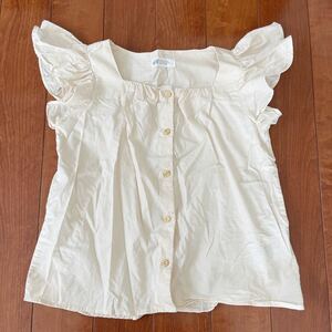 H&M* short sleeves * shirt * sleeve gya The -* beige group *140* cotton 100%