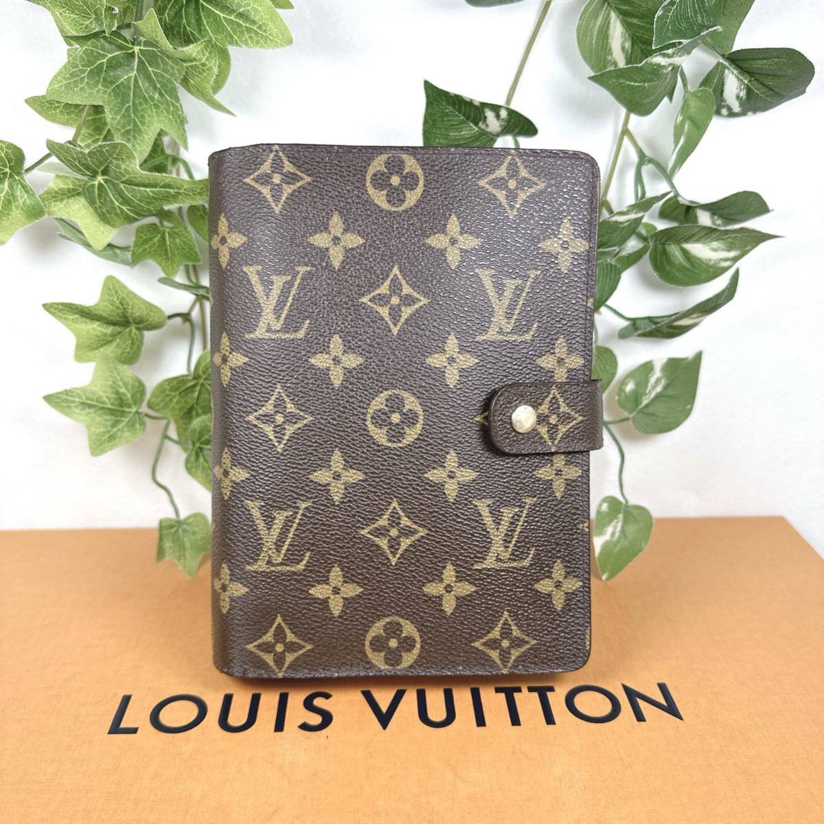 人気ブランド VUITTON LOUIS ルイヴィトン 6穴 モノグラム 手帳カバー