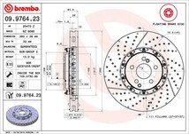 brembo フローティングローター フロント ベンツ Eクラスワゴン (S211) 211277 H18.8～H22.2 E63 AMG Fr:6POT 360φ×36 ドリルドディスク_画像3