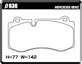 ACRE アクレ ブレーキパッド PC3200 前後セット SLクラス (R230) SL350 AMG SPパッケージ 230458 H20.5～H24.3 FR 3.5L_画像2